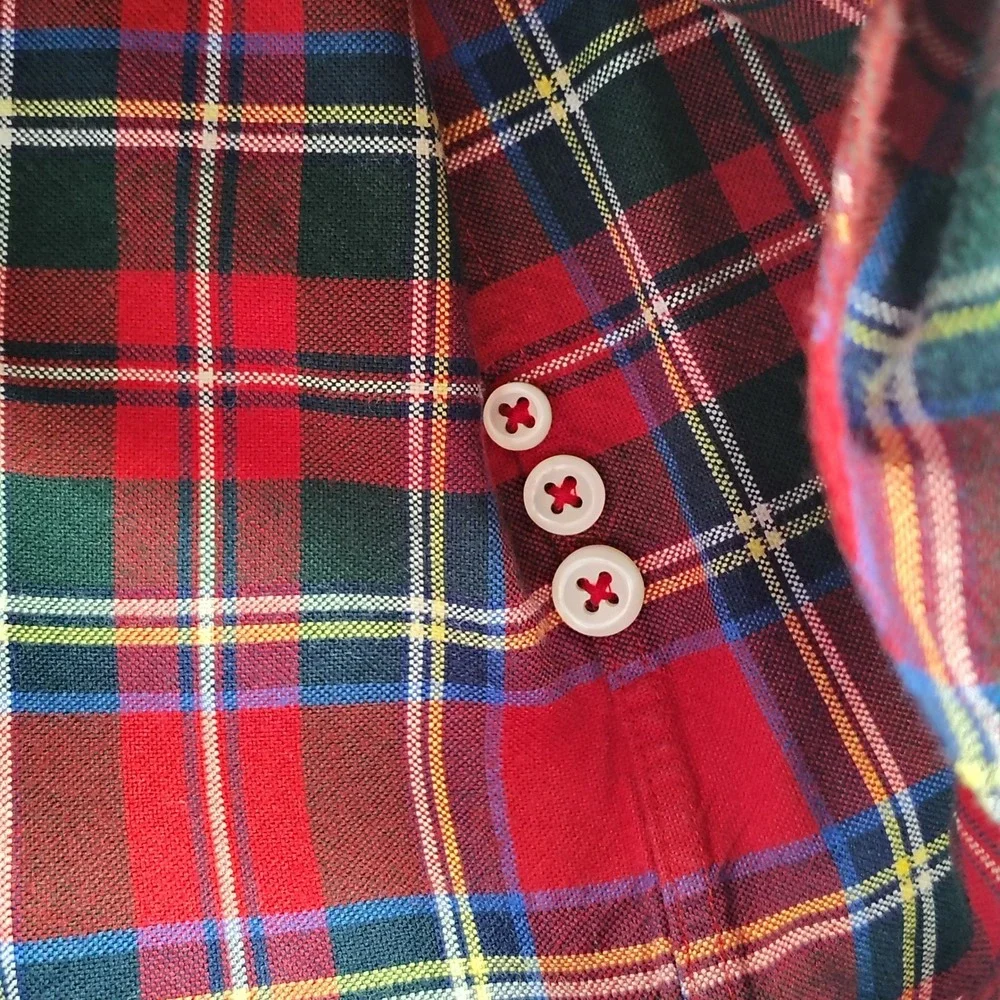 Ralph Lauren Mens Classic Fit Red‎ Tartan Plaid Button Down Shirt XL Long Sleeve